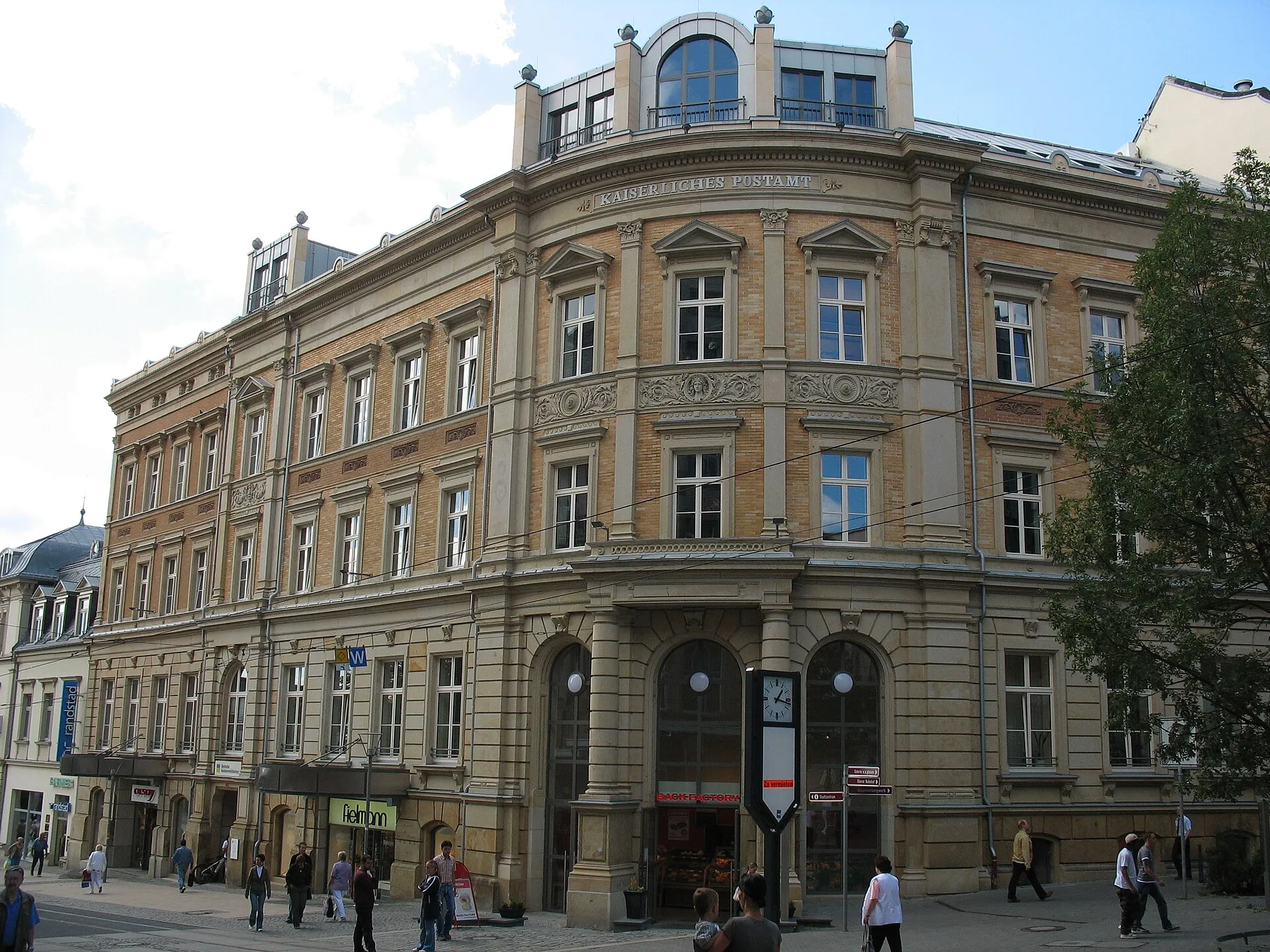 Plauen - Plauen, denkmalgeschütztes Haus am Postplatz, (Postplatz 3-4), ehemaliges Hauptpostamt