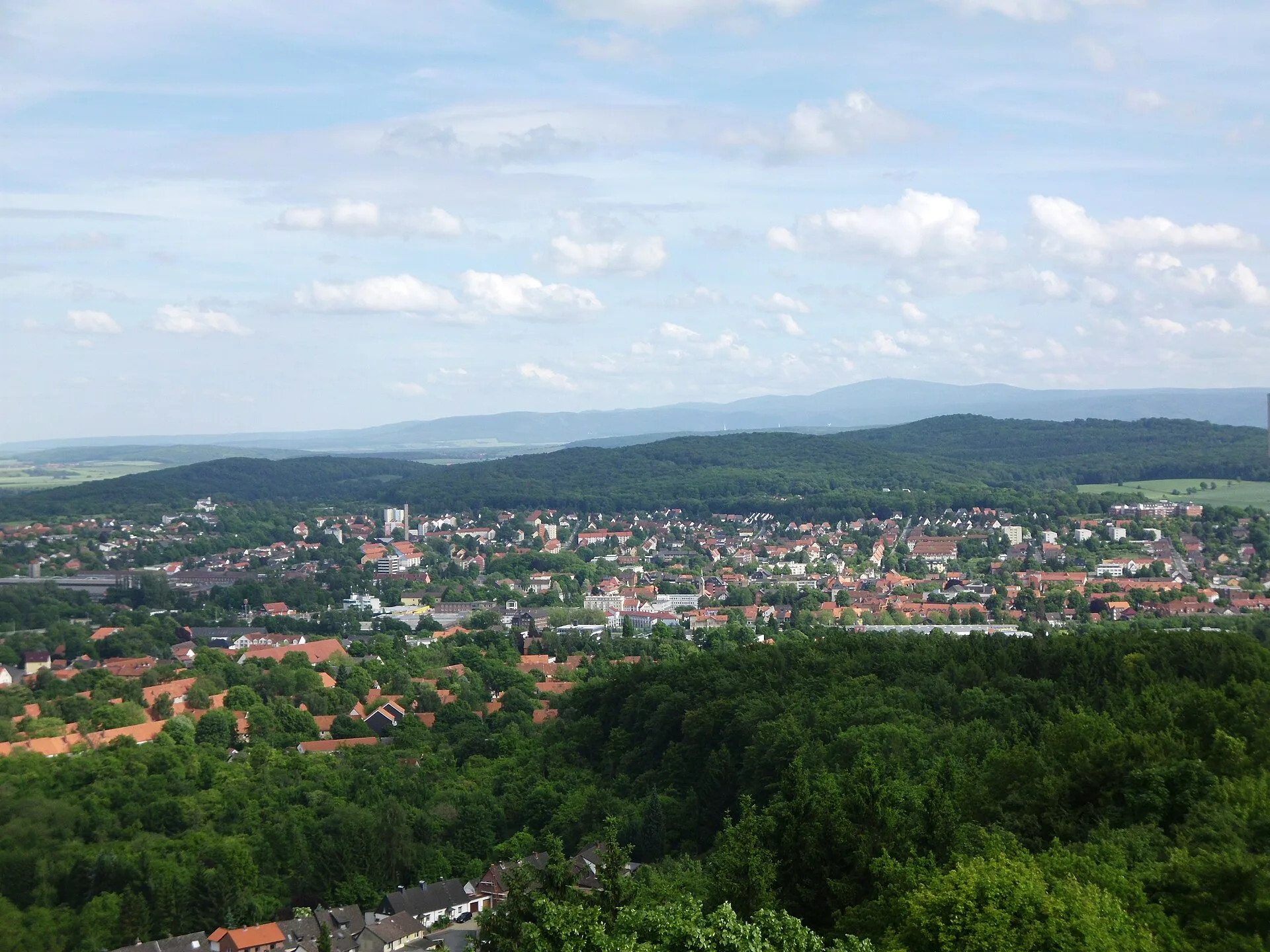 Salzgitter - Blick auf Salzgitter-Bad vom Bismarckturm auf dem Hamberg
